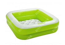 Надувной бассейн КВАДРАТНЫЙ, надувное дно, 85х85х23 см, от 1 до 3 лет 57100