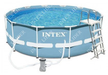 26716 Каркасный бассейн круглый INTEX Prism Frame Pool 3,66х0,99+фильтр-насос картр. 2006 л/ч