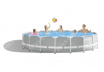 26756 Каркасный бассейн круглый INTEX Prism Frame Pool (круг) 610х132+фильтр-насос картр. 5678 л/ч