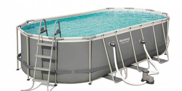 56710 Каркасный бассейн Bestway Power Steel Oval (овал) 5,49х2,74х1,22м+фильтр-насос картр. 5678 л/ч